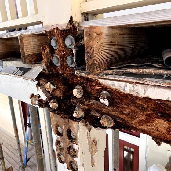 Coastal Florida wood rot / moisture damage / repair project photo