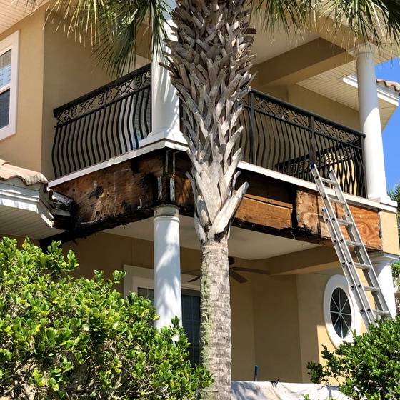 Coastal Florida wood rot / moisture damage / repair project photo